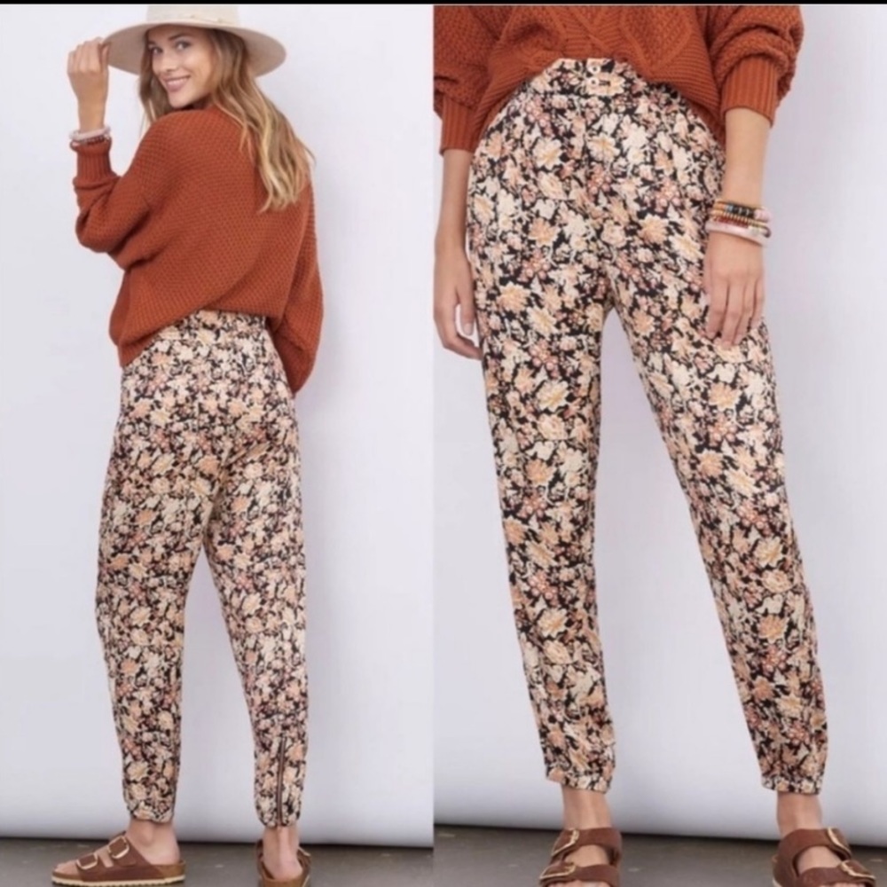 Anthropologie Floral Pants
